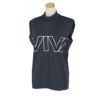 ビバハート VIVA HEART　レディース ビッグロゴプリント ノースリーブ モックネックシャツ 012-21444　2024年モデル ネイビー（98）
