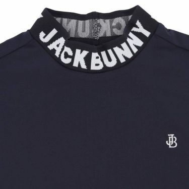 ジャックバニー Jack Bunny!!　レディース ロゴジャガード メッシュ生地 ストレッチ 半袖 ドルマンスリーブ モックネックシャツ 263-4167526　2024年モデル 詳細3