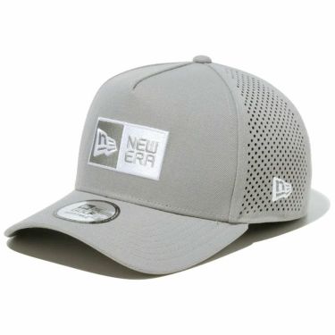 ニューエラ NEW ERA　パンチングメッシュ キャップ 9FORTY A-Frame Laser Perforated Box Logo ボックスロゴ 14109279 グレー　2024年モデル グレー（14109279）