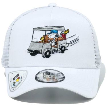 ニューエラ NEW ERA　キャップ 9FORTY A-Frame トラッカー On Par PEANUTS ピーナッツ 14124320 ホワイト/グレー　2024年モデル 詳細1