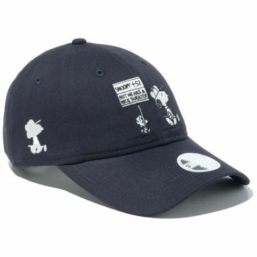 ニューエラ NEW ERA　レディース キャップ 9TWENTY ロングバイザー PEANUTS ピーナッツ 14124325 ネイビー　2024年モデル ネイビー（14124325）