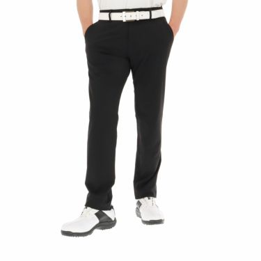 デサントゴルフ DESCENTE GOLF　メンズ ロゴデザイン スラックスパターン ストレッチ ロングパンツ DGMXJD07　2024年モデル [裾上げ対応1●] ブラック（BK00）