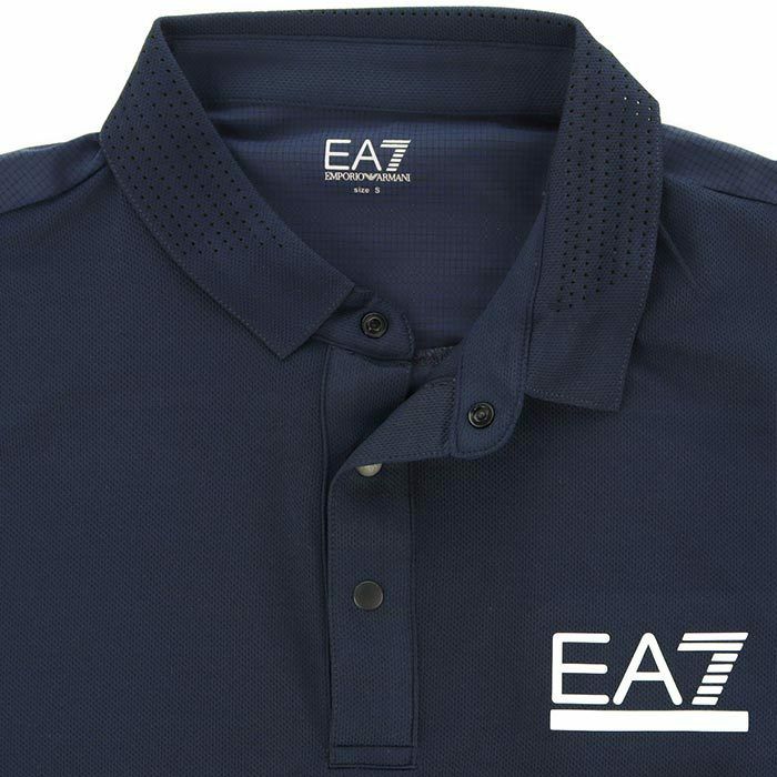 エンポリオ アルマーニ EA7　メンズ GOLF PRO VENTUS7 テクニカルファブリック 生地切替 半袖 ドットメッシュ衿 ポロシャツ 3DPF14 PJMLZ　2024年モデル 詳細3
