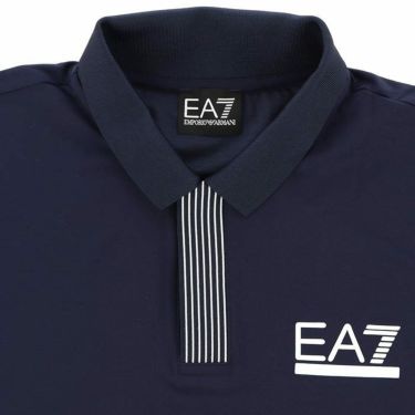エンポリオ アルマーニ EA7　メンズ ストライプデザイン 半袖 フライフロント ポロシャツ 3DPF27 PJUIZ　2024年モデル 詳細3