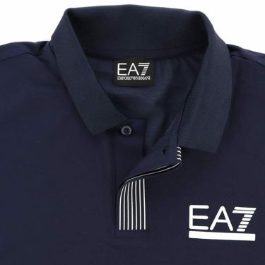 エンポリオ アルマーニ EA7　メンズ ストライプデザイン 半袖 フライフロント ポロシャツ 3DPF27 PJUIZ　2024年モデル 詳細4