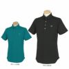 セントアンドリュース St ANDREWS　メンズ ロゴ刺繍 サッカーストライプ 半袖 ポロシャツ 042-4160553　2024年モデル