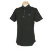 セントアンドリュース St ANDREWS　メンズ ロゴ刺繍 サッカーストライプ 半袖 ポロシャツ 042-4160553　2024年モデル ブラック（010）