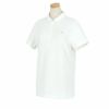 セントアンドリュース St ANDREWS　レディース ロゴ刺繍 ギンガムジャガード 半袖 ポロシャツ 043-4160552　2024年モデル ホワイト（030）