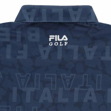 フィラ FILA　メンズ ロゴデザイン 総柄 グラフィックプリント 半袖 ポロシャツ 744-603　2024年モデル 詳細4