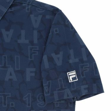 フィラ FILA　メンズ ロゴデザイン 総柄 グラフィックプリント 半袖 ポロシャツ 744-603　2024年モデル 詳細5