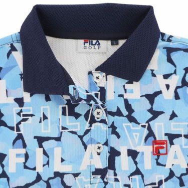 フィラ FILA　レディース ロゴデザイン 総柄 グラフィックプリント 半袖 ポロシャツ 754-602-2　2024年モデル 詳細3