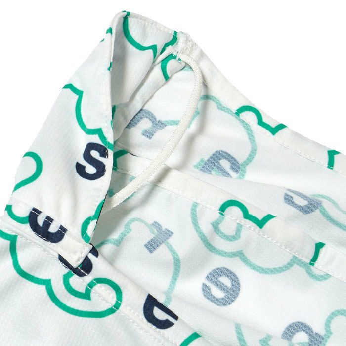 アンパスィ and per se　レディース ロゴワッペン フェイスカバー AFS8914 16 ホワイト×グリーン　2024年春夏モデル 詳細2