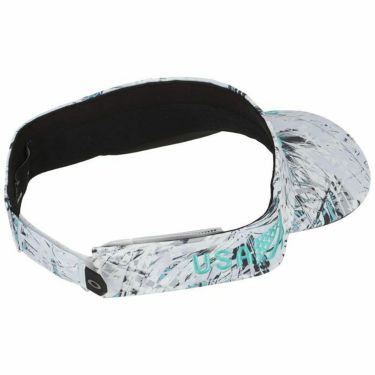 オークリー OAKLEY　メンズ FIXED VISOR 24.0 立体刺繍ロゴ サンバイザー FOS901719 186 ホワイトプリント　2024年モデル 詳細1