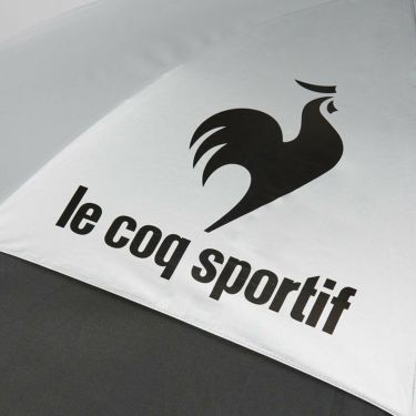 ルコック Le coq sportif　ロゴプリント エアロストリーム 日傘 QQBXJX00 BKSV ブラック×シルバー 詳細2
