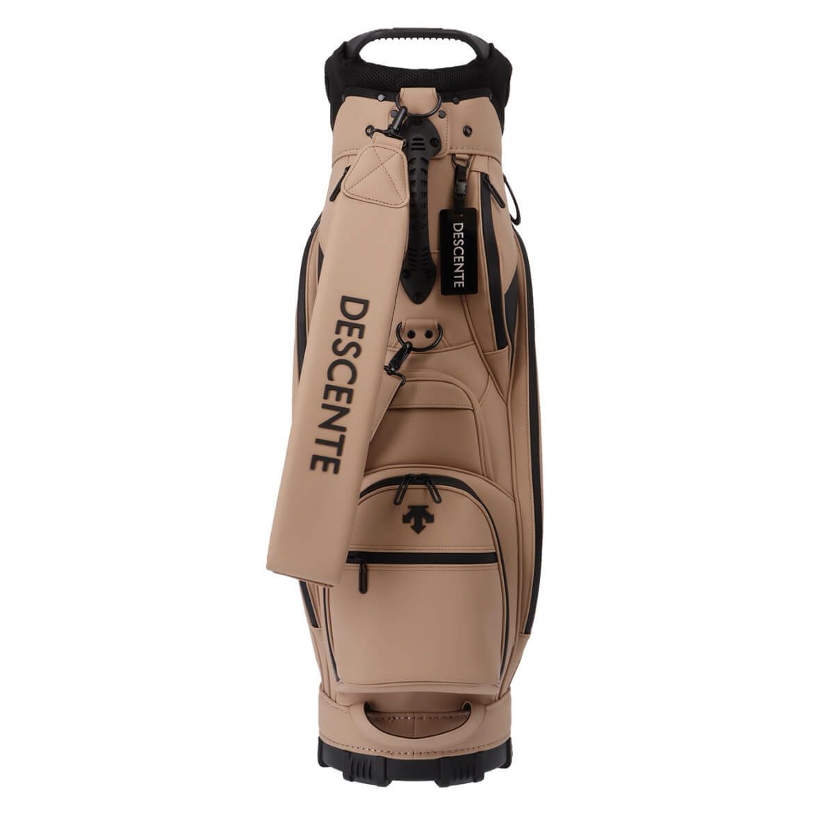 デサントゴルフ DESCENTE GOLF　メンズ ロゴデザイン キャディバッグ DQBXJJ01 BW00 ブラウン　2024年モデル 詳細1