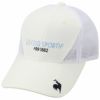 ルコック Le coq sportif　メンズ ロゴ刺繍 クーリング メッシュキャップ QGBXJC09 WH00 ホワイト　2024年春夏モデル ホワイト（WH00）