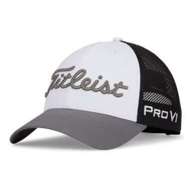 タイトリスト Titleist　メンズ ツアーパフォーマンス メッシュ キャップ TH22ATPMA 100C ホワイト×ブラック×チャコール　2024年モデル ホワイト×ブラック×チャコール