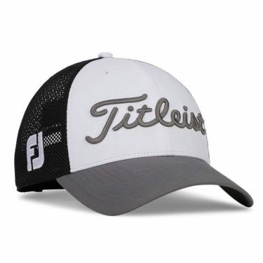 タイトリスト Titleist　メンズ ツアーパフォーマンス メッシュ キャップ TH22ATPMA 100C ホワイト×ブラック×チャコール　2024年モデル 詳細1