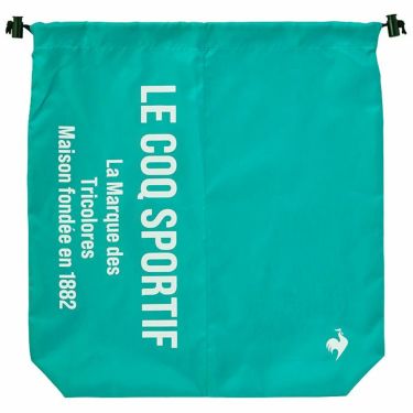 ルコック Le coq sportif　メンズ ロゴプリント 巾着型 シューズケース QQBXJA22 GR00 グリーン　2024年モデル グリーン（GR00）