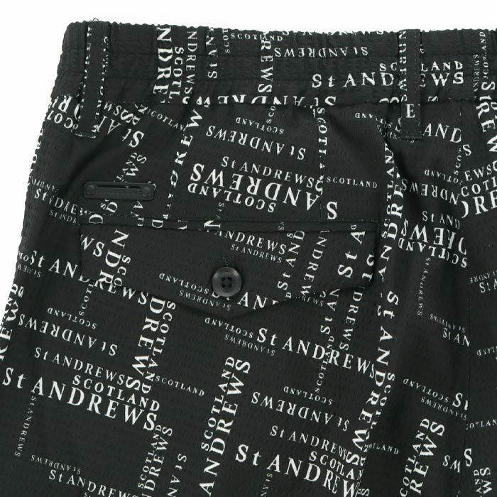 セントアンドリュース St ANDREWS　メンズ 総柄 ロゴプリント サッカー素材 ストレッチ ショートパンツ 042-4132553　2024年モデル 詳細6
