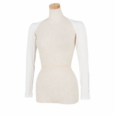 セントアンドリュース St ANDREWS　レディース ロゴプリント ストレッチ UV ボレロ 042-4984458　2024年モデル ホワイト（030）