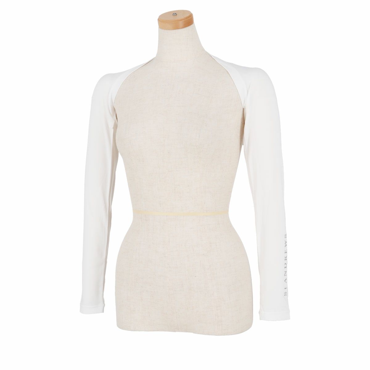 セントアンドリュース St ANDREWS　レディース ロゴプリント ストレッチ UV ボレロ 042-4984458　2024年モデル ホワイト（030）