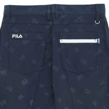 フィラ FILA　メンズ 総柄 ロゴエンボスプリント ツイル ストレッチ ショートパンツ 744-305　2024年モデル 詳細4