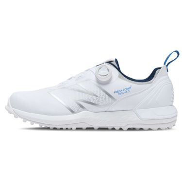 ニューバランスゴルフ　Fresh Foam X 2500 SL BOA フレッシュフォームエックス 2500 v4 ボア スパイクレス ゴルフシューズ UGS2500A WHITE/BLUE　2024年モデル 詳細3