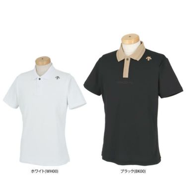 デサントゴルフ DESCENTE GOLF　メンズ 鹿の子 UVカット 半袖 フライフロント ポロシャツ DGMXJA15　2024年モデル 詳細1