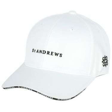 セントアンドリュース St ANDREWS　ロゴ刺繍 ツイル キャップ 042-4187551 030 ホワイト ゴルフウェア [2024年モデル] ホワイト（030）