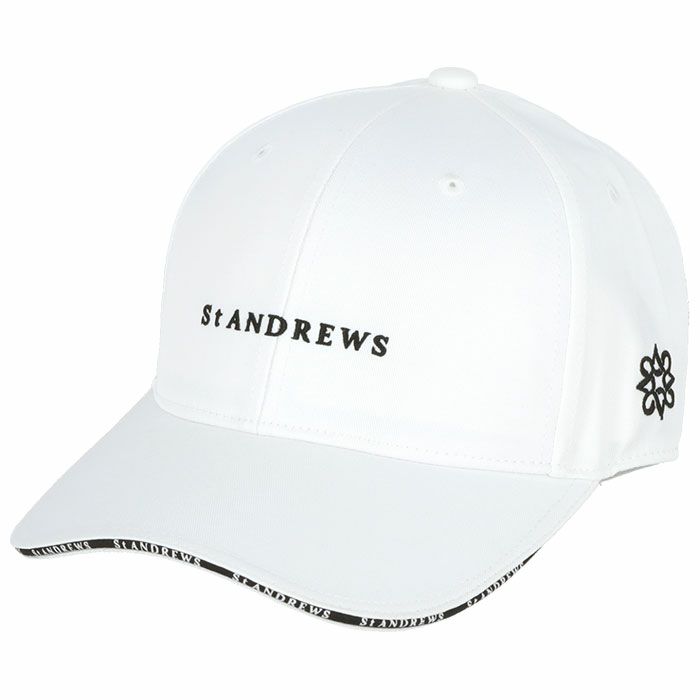 セントアンドリュース St ANDREWS　ロゴ刺繍 ツイル キャップ 042-4187551 030 ホワイト ゴルフウェア [2024年モデル] ホワイト（030）