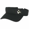 ビバハート VIVA HEART　レディース ロゴデザイン ツイル サンバイザー 013-51260 19 ブラック　2024年モデル ブラック（19）