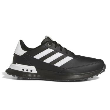 アディダス adidas　 S2G SL LEATHER レザー 24 スパイクレス メンズ ゴルフシューズ MDK95 IG8192　2024年モデル ブラック/ホワイト