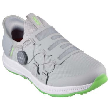 スケッチャーズ SKECHERS　GO GOLF エリート5 スリップイン メンズ スパイクレス ゴルフシューズ 214066　2024年モデル GRAY/LIME（GYLM）