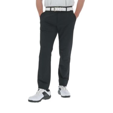 デサントゴルフ DESCENTE GOLF　メンズ ロゴデザイン CoolistD-Tec ストレッチ ロングパンツ DGMXJD12　2024年モデル[裾上げ対応1●] ブラック（BK00）