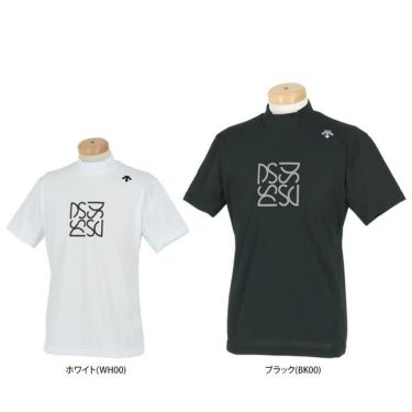 デサントゴルフ DESCENTE GOLF　メンズ タイポグラフィプリント 半袖 モックネックシャツ DGMXJA26　2024年モデル 詳細1