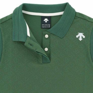 デサントゴルフ DESCENTE GOLF　レディース モノグラムジャカード 総柄 UVカット ノースリーブ フライフロント ポロシャツ DGWXJA19　2024年モデル 詳細4