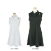 デサントゴルフ DESCENTE GOLF　レディース モノグラムジャカード 総柄 ノースリーブ フライフロント フレア ワンピース DGWXJJ03　2024年モデル