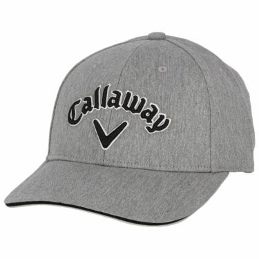 キャロウェイ Callaway　メンズ 立体刺繍ロゴ ベーシック コットンツイル キャップ C23990104 1022 グレー　2023年モデル グレー（1022）