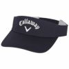 キャロウェイ Callaway　レディース 立体刺繍ロゴ ベーシック コットンツイル サンバイザー C23990207 1120 ネイビー　2023年モデル ネイビー（1120）