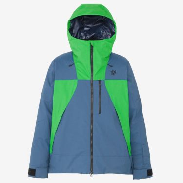 ゴールドウイン GOLDWIN　スキーウェア ツートンカラー フーデット ジャケット 2-tone Color Hooded Jacket G13303 2024-2025 NAVY BLUE×BRIGHT GREEN