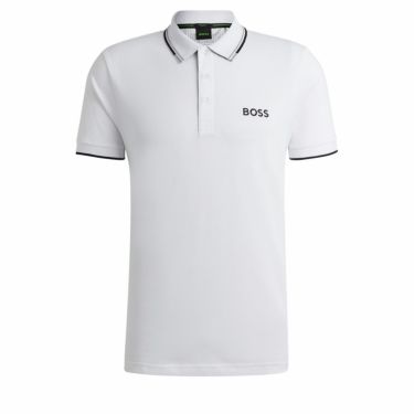 ボス BOSS　ロゴ刺繍 半袖 ポロシャツ 50469102　2024年モデル ホワイト（100） 詳細4