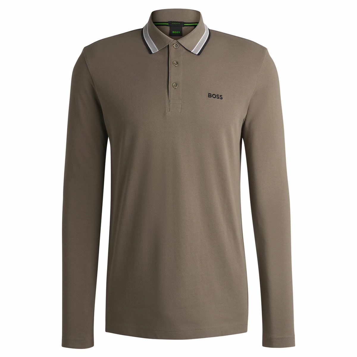 ボス BOSS　ロゴ刺繍 コットンピケ 長袖 ポロシャツ 50506191　2024年モデル 詳細1
