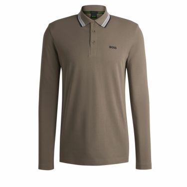 ボス BOSS　ロゴ刺繍 コットンピケ 長袖 ポロシャツ 50506191　2024年モデル 詳細3