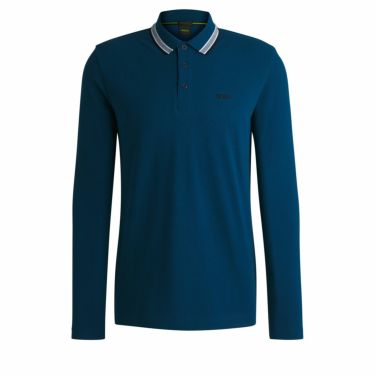 ボス BOSS　ロゴ刺繍 コットンピケ 長袖 ポロシャツ 50506191　2024年モデル 詳細4