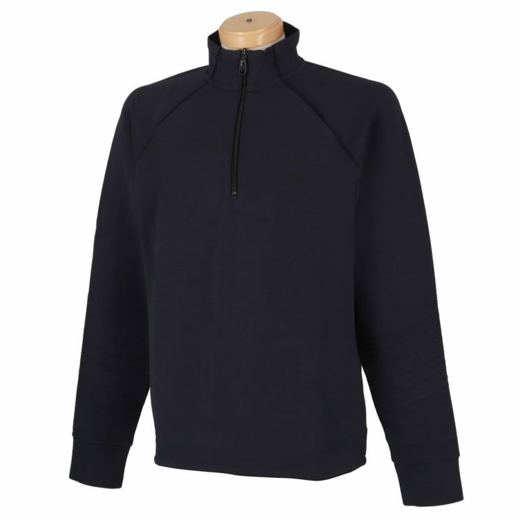 ボス BOSS ストレッチコットン スウェット 長袖 ハーフジップ モック