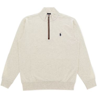 POLO GOLF　メンズ 長袖 ハーフジップシャツ MNPOKNI16823300　2023年モデル NATURAL（101）