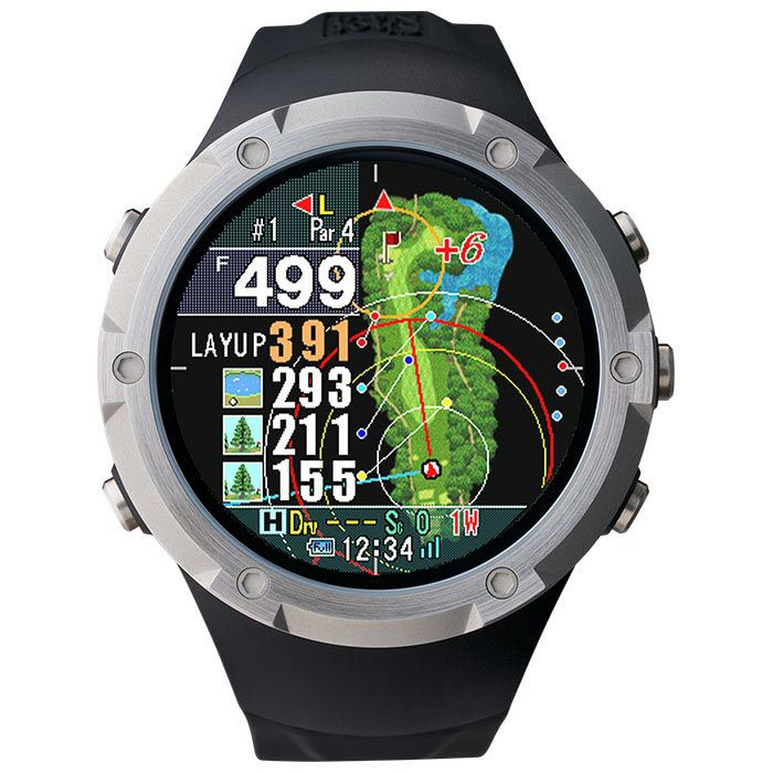 ショットナビ　Shot Navi Evolve α エボルブ アルファ 腕時計型GPSゴルフナビ ブラック ブラック