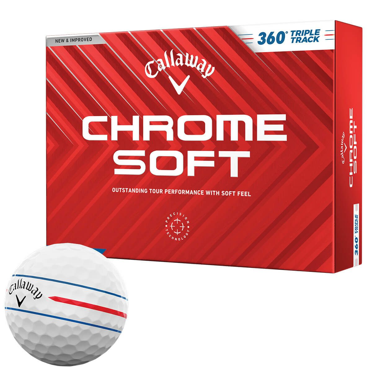 キャロウェイ　クロム ソフト 360°トリプルトラック 2024年モデル　ゴルフボール　1ダース（12球入り）  ホワイト 360-TRIPLE-TRACK（ホワイト）