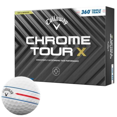 キャロウェイ　クロム ツアーX 360°トリプルトラック 2024年モデル　ゴルフボール　1ダース（12球入り）  ホワイト 360-TRIPLE-TRACK（ホワイト）